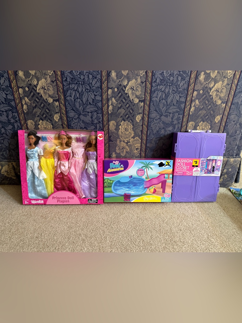 Kids Princess Doll Playset, Swimming Pool, and Fashion Closet
